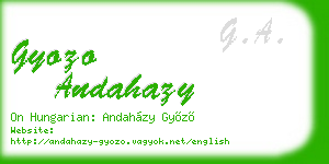 gyozo andahazy business card